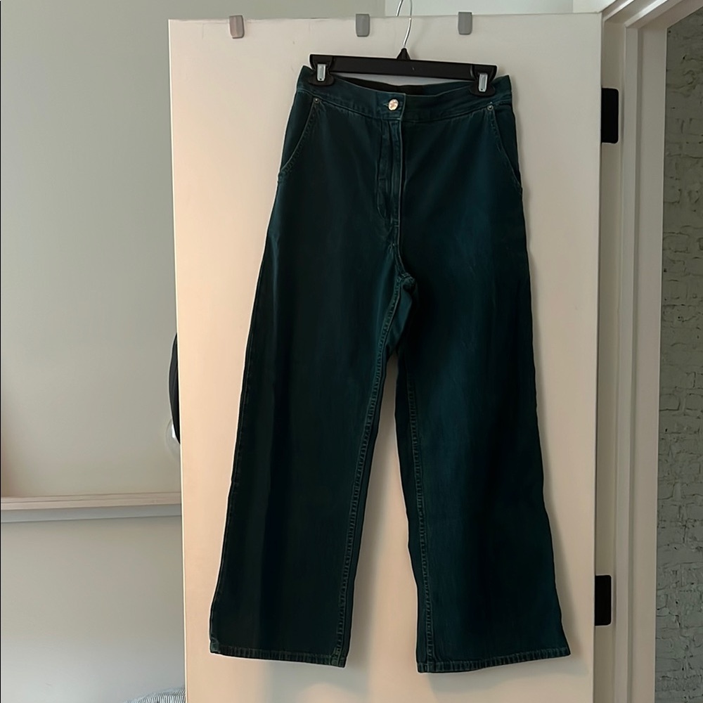 Rachel Comey Dark Green Flare Jeans